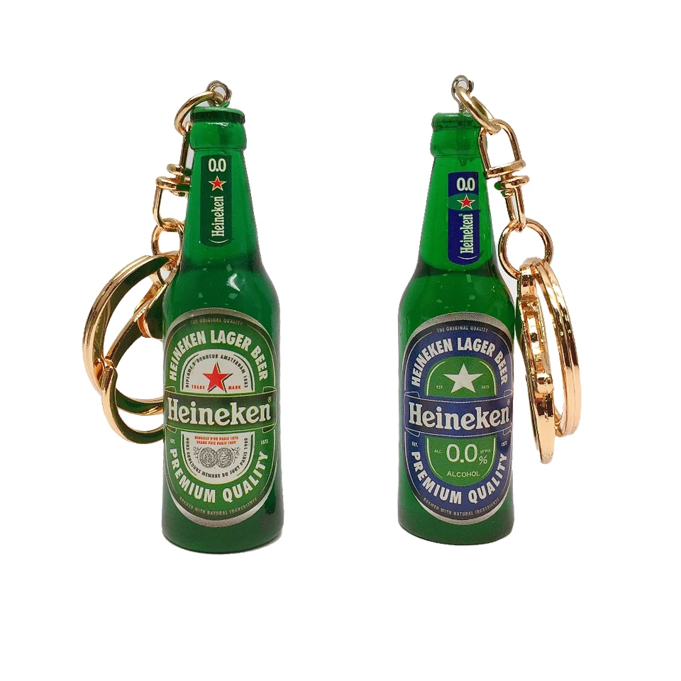 Симулированное пиво Heineken брелок, смоляной напиток в форме кувшина, творческий кулон, голландский Heineken брелок