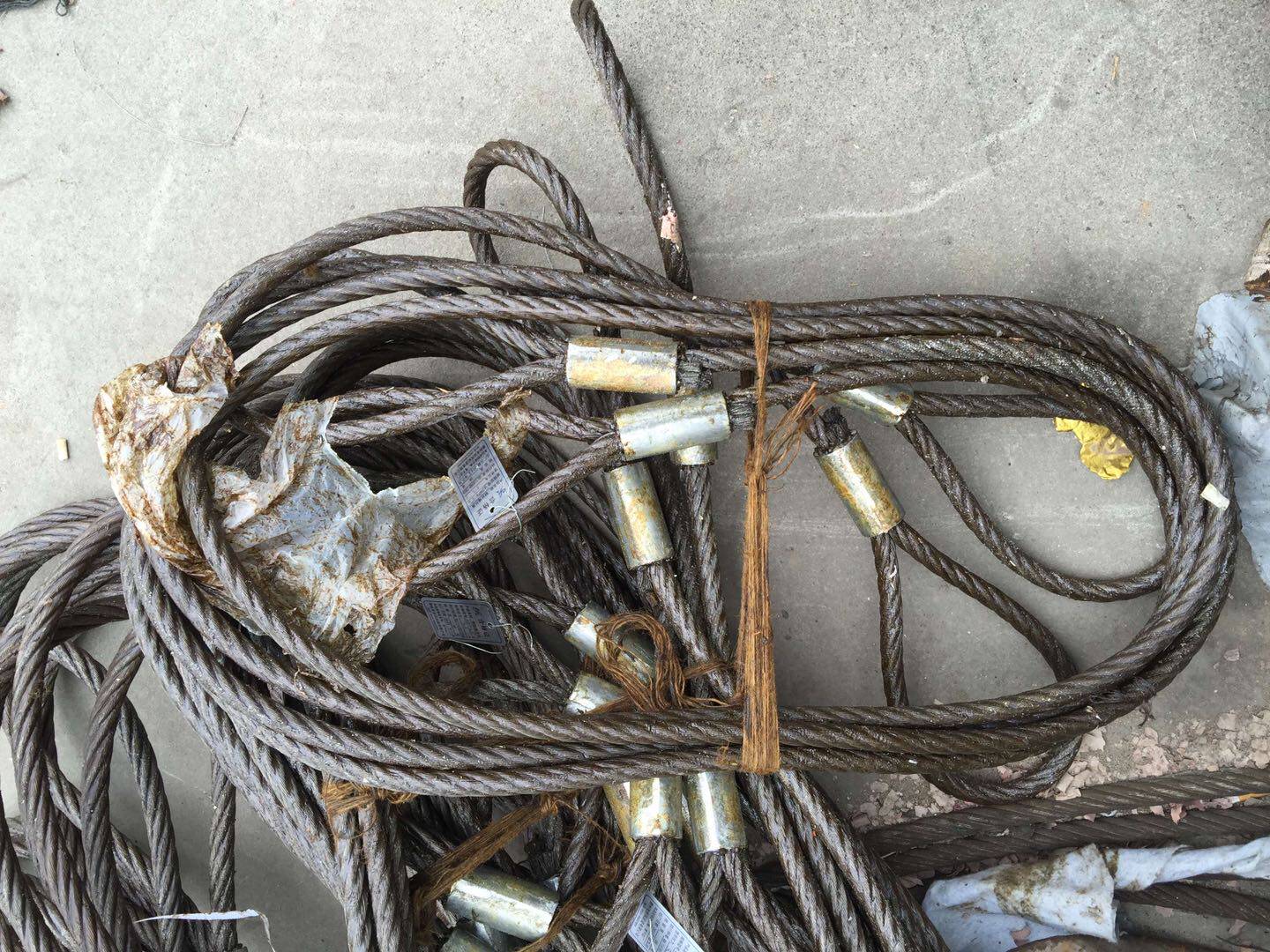 Steel wire rope pressed steel pressed head aluminum alloy compressed set of steel wire rope double legs four legs wire rope