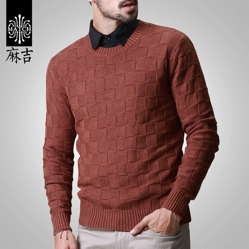 Свитер, мужской цветной трикотажный лонгслив, с рукавом, осенний, в корейском стиле, круглый воротник