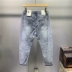 Mùa hè 2020 quần denim cạp cao nam phiên bản Hàn Quốc của quần legging co giãn tất cả phù hợp với giới trẻ - Quần jean