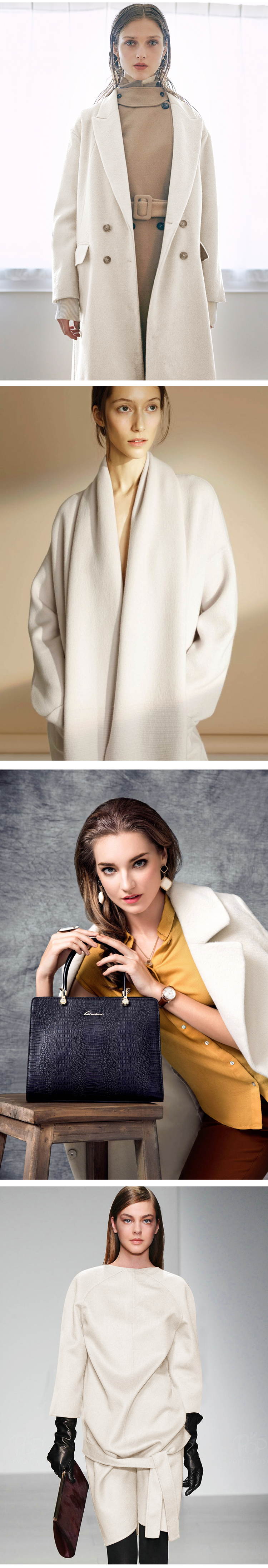 trắng mặt vải vải cashmere mùa thu và mùa đông áo khoác áo khoác len vải vải mềm và thoải mái này - Vải vải tự làm vải co dãn