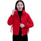 Small short down-padded jacket for women 2024 winter new fashion warm rhombus cotton coat thickened cotton-padded jacket