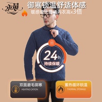 Yongzhan Wool Jacket Winter Jacket for Middle-aged and Old Men Dads Warm Jacket Mens Dad Winter Jacket