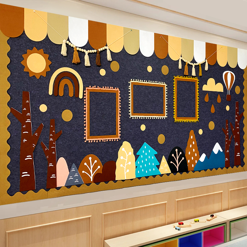 Nordic Style Kindergarten ins Themed Wall Decoration, Classroom Blackboard Area Corner Arrangement Materials, Wall Stickers