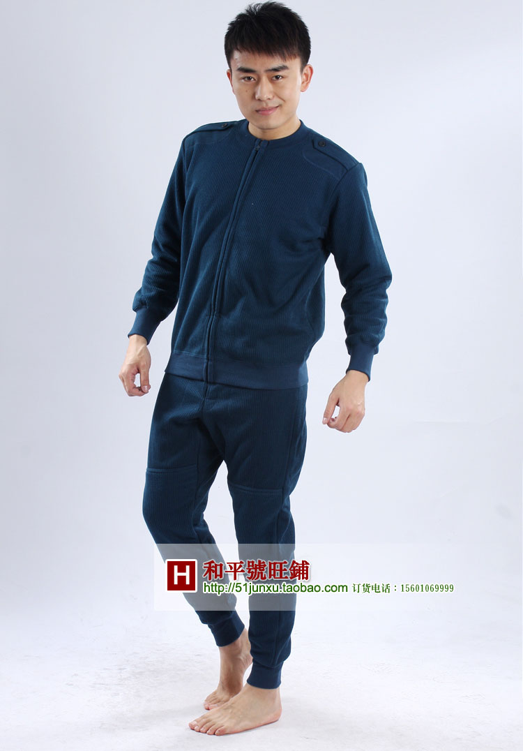 07 lông cừu quần phù hợp với cashmere quần nam đồ lót nhiệt dày cộng với nhung đồ lót lạnh đồng phục mùa đông đào tạo đồng phục