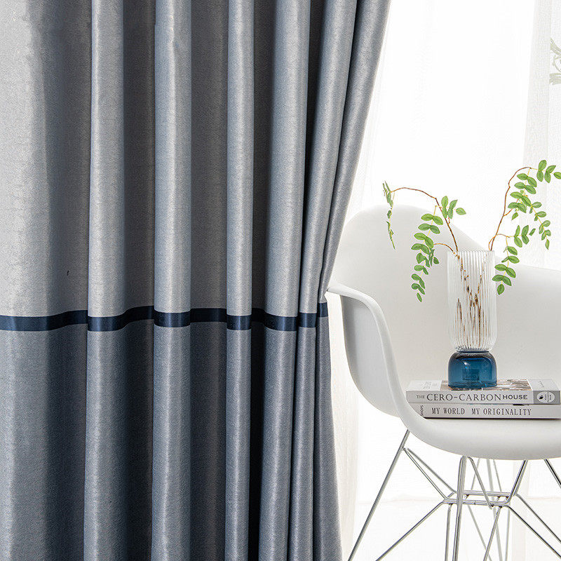 Nordic simple 2020 new full shading sun protection heat insulation living room bedroom balcony bay window curtain fabric