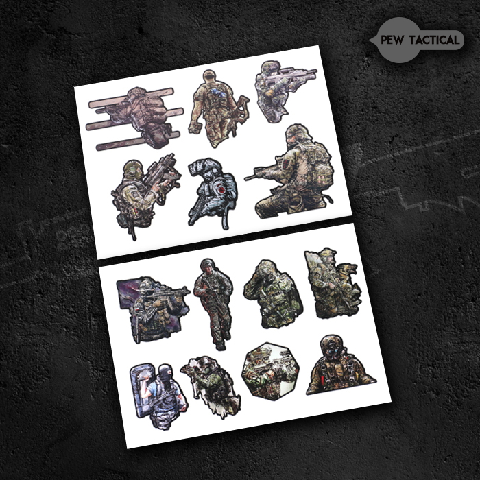 AK27 countries special forces illustration A4 Tactical stickers notebook military stickers outdoor stickers