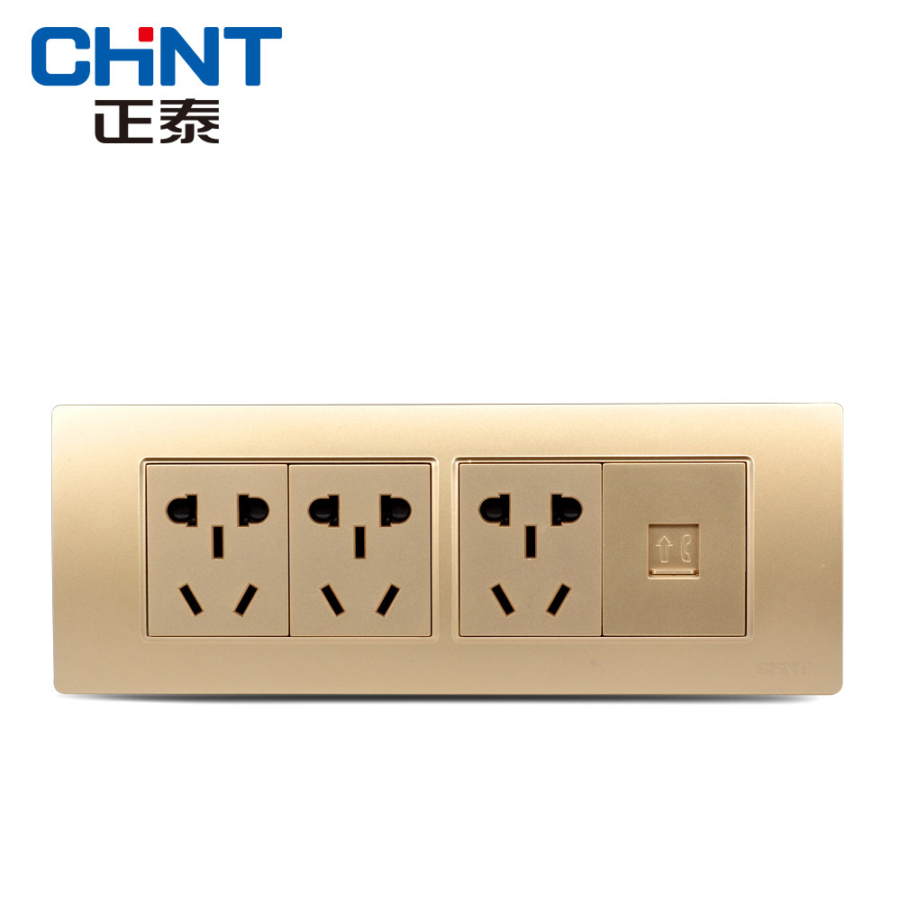 Zhengtai 118 type 4-link switch socket panel Four holes 9 holes 9 holes 15 fifteen holes with telephone hole socket