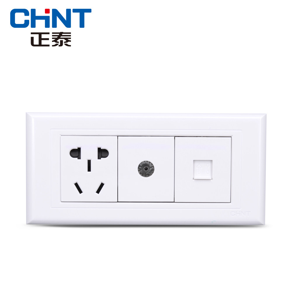 Astronergy 118 switch socket NEW5G three-digit one plug five-pin TV cable CCTV socket panel