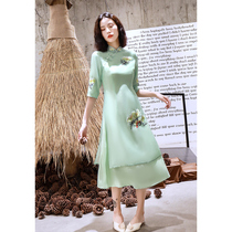 New cheongsam improved young girl summer 2021 Republic of China retro women ladies Ao Dai Chinese dress