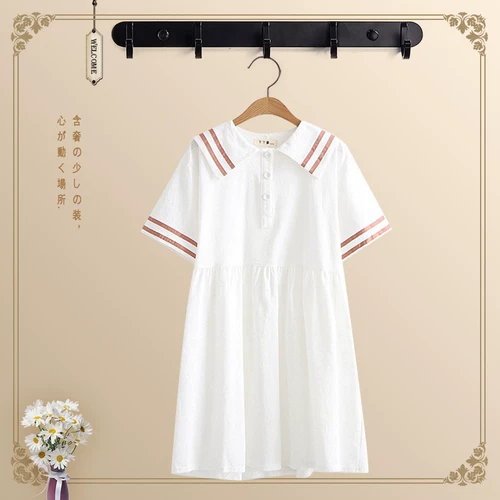 Летняя летняя одежда, хлопковая милая юбка, платье для школьников, для средней школы, подходит для подростков