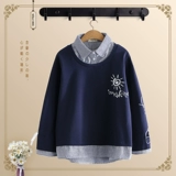 Осенний комплект для школьников, лонгслив, толстовка, для средней школы, 12-15 лет