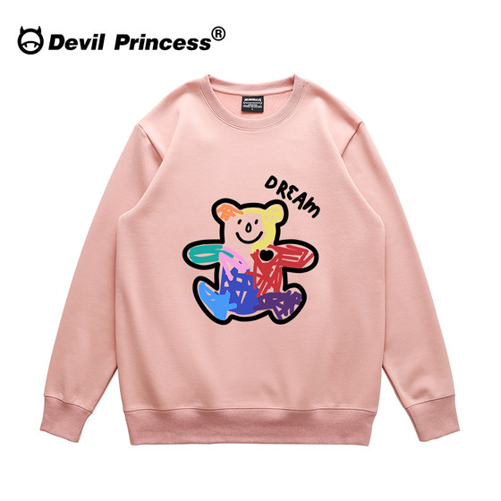 2024 New Spring and Autumn Thin Original Japanese Cartoon Ins Trendy Brand Sweater Women's Loose Korean Style BF Lazy Top