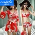 CORTUBO bộ đồ bơi đôi mới của phụ nữ bikini cỡ lớn phù hợp với bộ bikini ba mảnh mỏng manh bảo thủ váy thép tấm bìa - Bikinis đồ bơi đi biển Bikinis