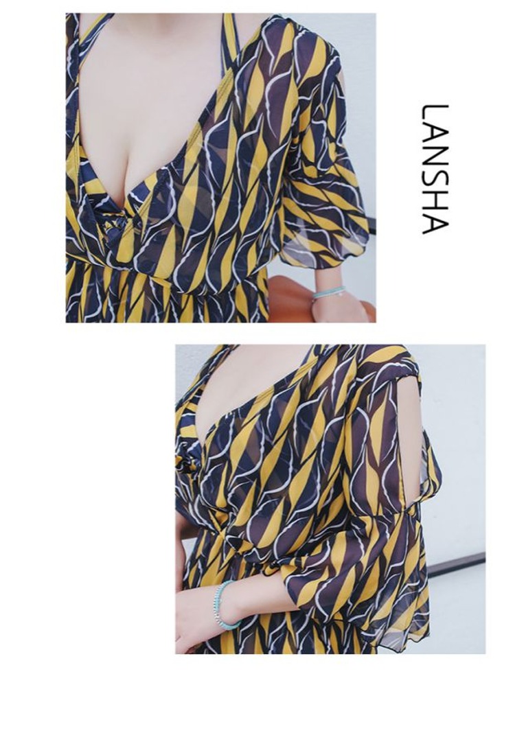 CORTUBO áo tắm kích thước lớn nữ chia béo mm200 kg ngực lớn tập hợp bikini vài chiếc quần đi biển nam - Bikinis áo choàng tắm biển