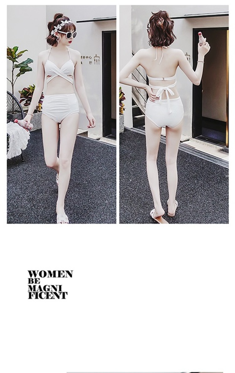Áo tắm nữ CORTUBO bikini ba mảnh 2018 mới toanh thời trang gợi cảm phối áo blouse eo cao - Bikinis bo bikini