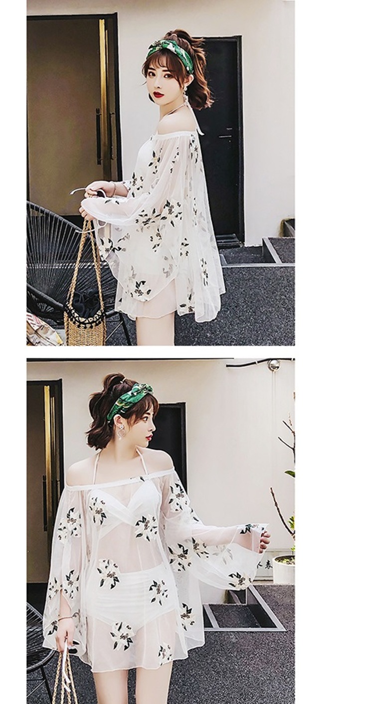 Áo tắm nữ CORTUBO bikini ba mảnh 2018 mới toanh thời trang gợi cảm phối áo blouse eo cao - Bikinis bo bikini