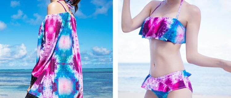 CORTUBO bikini ba mảnh nữ ngực nhỏ thu thập áo thép gợi cảm mỏng manh bảo thủ mùa xuân nóng bỏng phụ nữ - Bikinis ao boi nu