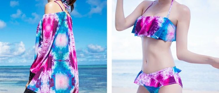 CORTUBO bikini ba mảnh nữ ngực nhỏ thu thập áo thép gợi cảm mỏng manh bảo thủ mùa xuân nóng bỏng phụ nữ - Bikinis
