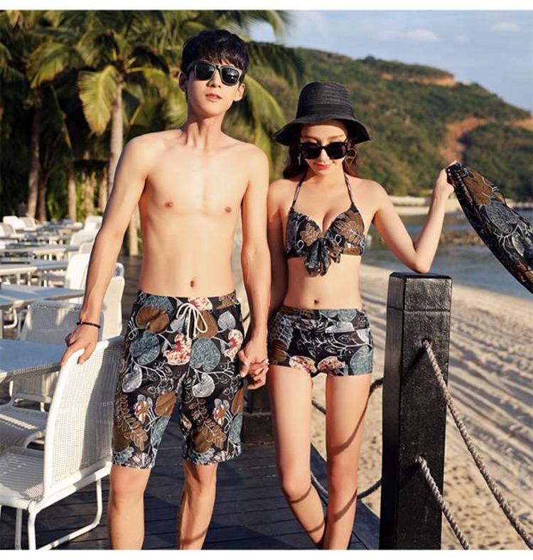 CORTUBO Váy Hàn Quốc xẻ góc thép tấm bikini bikini ba mảnh áo tắm nữ mỏng gợi cảm - Vài đồ bơi 	đồ đôi đi biển big size