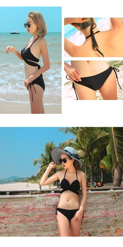 CAGUBO thép tấm ngực ngực tụ tập eo cao che bụng chia váy bikini Hàn Quốc áo tắm nữ nóng bỏng - Bikinis