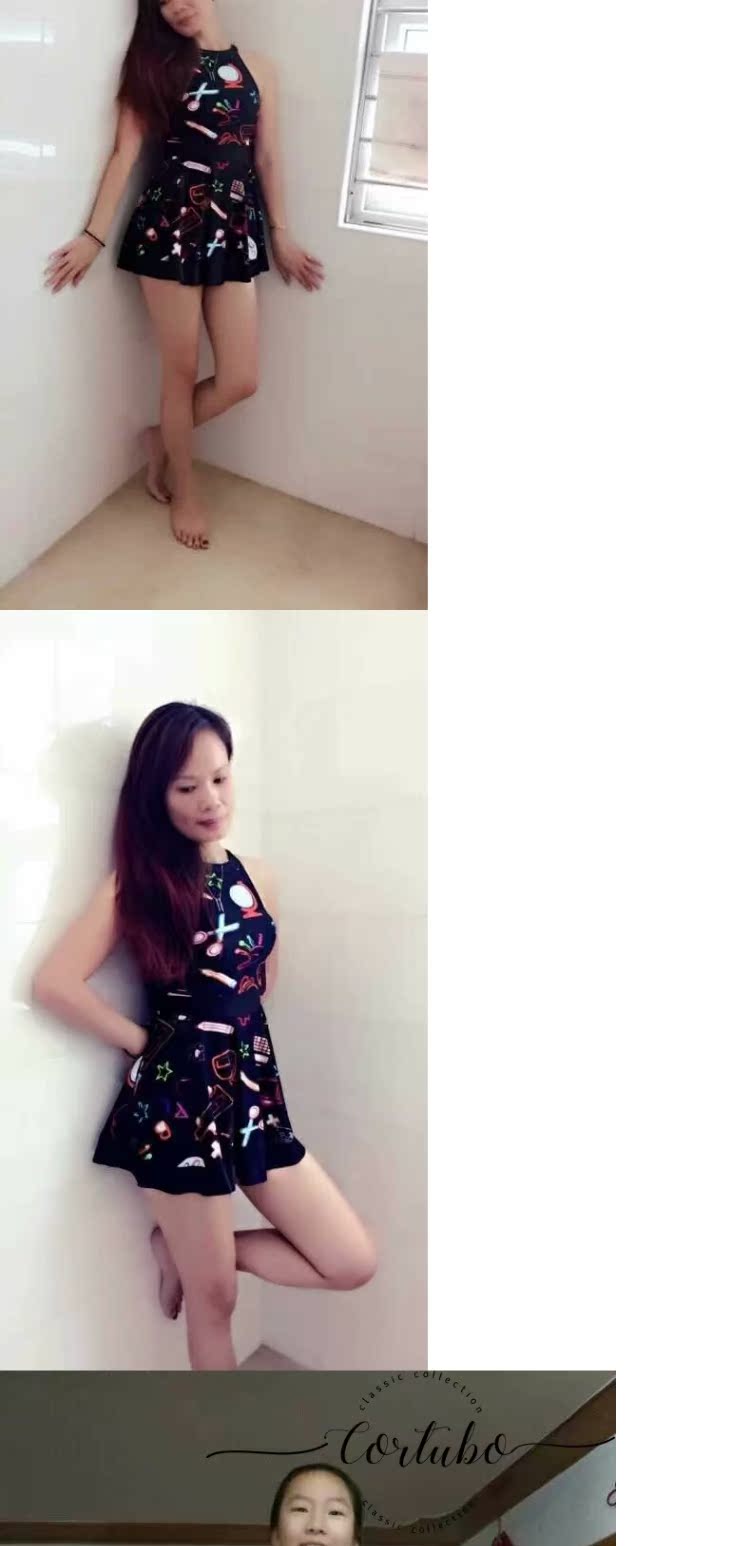 CORTUBO áo tắm nữ liền quần boxer váy thép tấm kích cỡ ngực tụ tập che bụng là gầy nóng bỏng Hàn Quốc nóng bỏng - Bộ đồ bơi hai mảnh đồ bơi 2 mảnh cổ yếm	