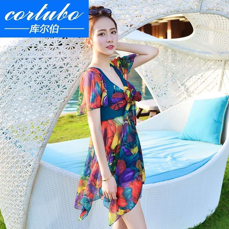 CORTUBO swimsuit light luxury brand new fat m size fashion sexy two-piece flat angle purple large circle swimsuit