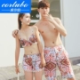 Bộ đồ bơi đôi CORTUBO phù hợp với bikini ba mảnh tắm nước nóng mùa xuân phù hợp với phụ nữ thép tập hợp bảo thủ gợi cảm - Bikinis váy tắm biển