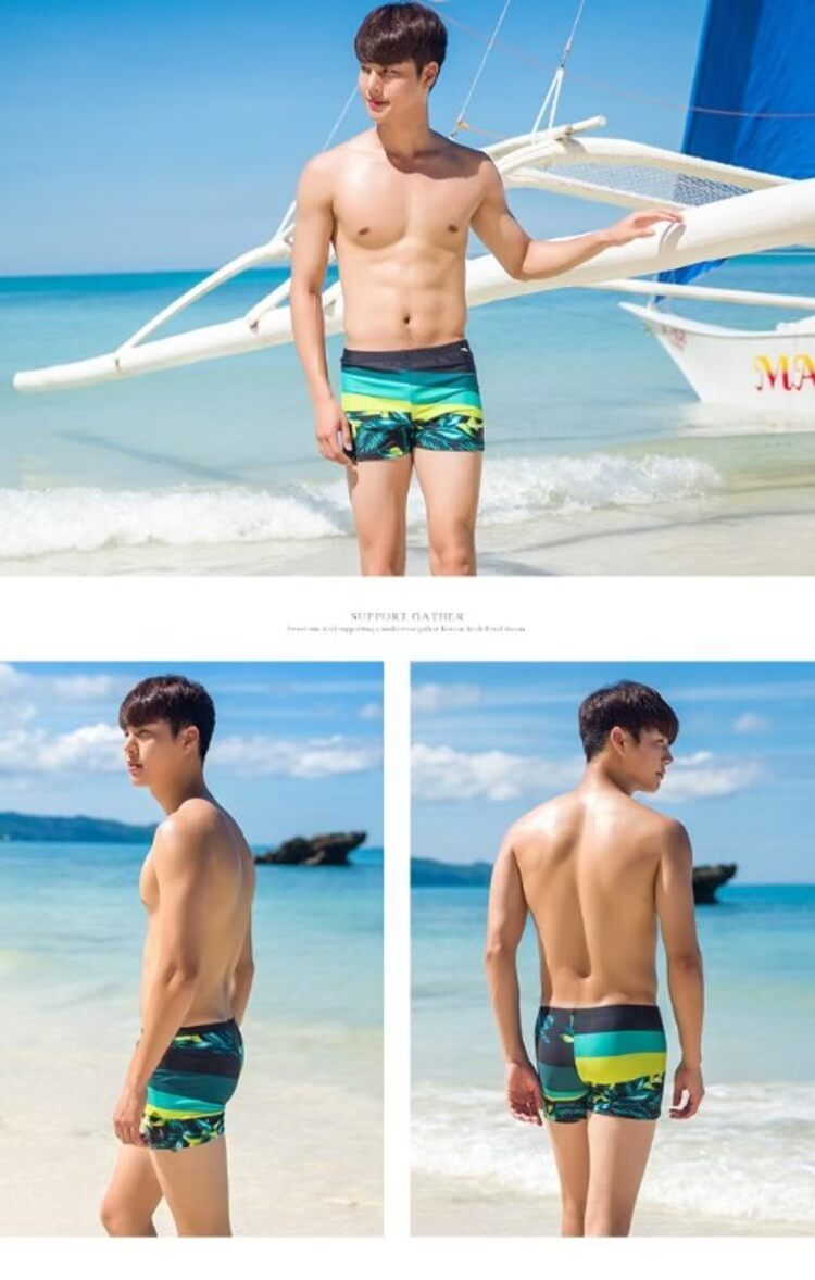 Đồ bơi nam CORTUBO cộng với phân bón XL lỏng boyshort quần gợi cảm quần bơi thân lớn suối nước nóng thương hiệu truy cập - Nam bơi đầm quần bơi nam cao cấp