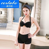 CORTUBO chia áo tắm nữ màu rắn gợi cảm bikini ba mảnh thời trang Hàn Quốc khí chất Slim bên bờ biển - Bikinis đồ bơi nữ liền thân