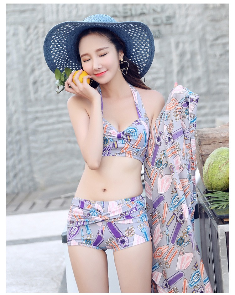 CORTUBO ánh sáng sang trọng thương hiệu áo tắm sang trọng nữ chia tay ba mảnh phù hợp với ba bộ ba người yêu thích đồ bơi - Vài đồ bơi 	đồ đôi đi biển màu xanh