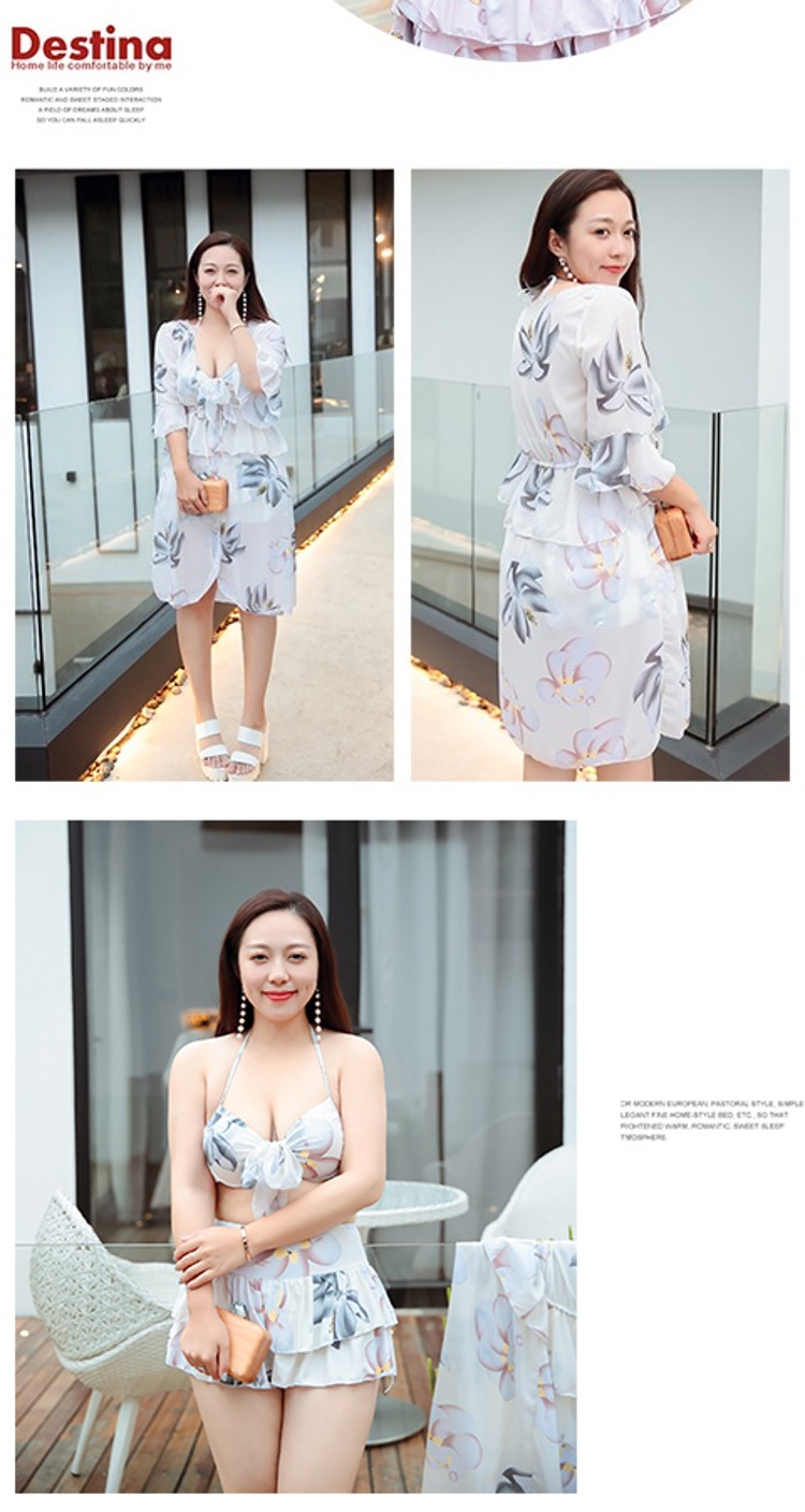 CORTUBO thương hiệu tủ bikini thương hiệu truy cập áo tắm màu đen nữ ba mảnh giảm béo bụng lớn ngực lớn truy cập - Bikinis đồ bơi nữ dài tay