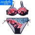 CORTUBO Bikini C D E F Cúp Ngực Lớn Bikini Có Gọng Gọng Gọng Áo Tắm Lớn Mỡ Tam Giác MM - Bikinis Bikinis