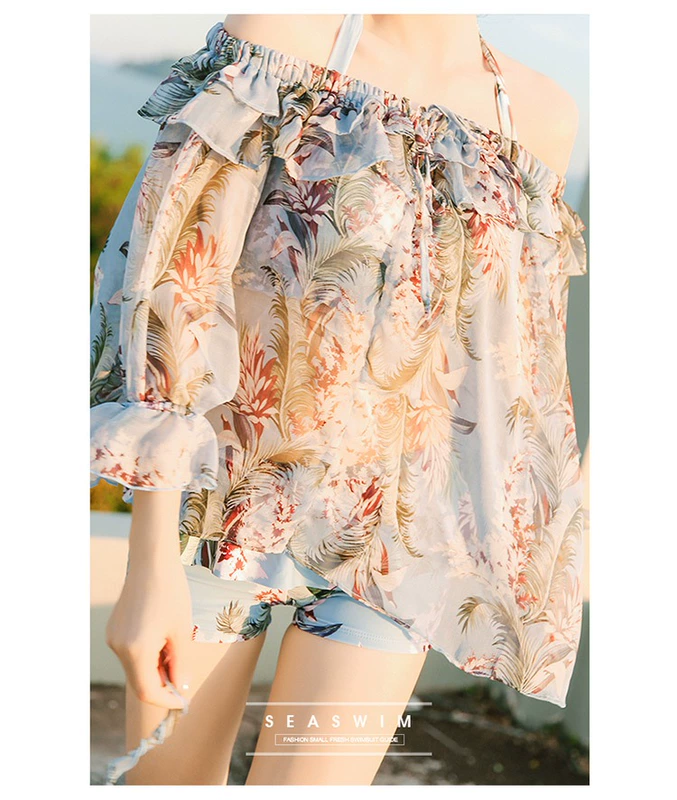 Đồ bơi nữ sang trọng nhẹ nhàng của CORTUBO Áo ba lỗ che bụng bikini mỏng ba mảnh quần áo gợi cảm nữ bơi lội - Bikinis