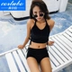 CORTUBO Bikini Tấm thép của phụ nữ Thu thập eo cao Bao phủ suối nước nóng Hàn Quốc Hương thơm nhỏ chia 3 - Bikinis áo tắm đẹp 2021