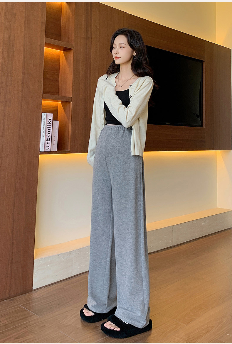 Maternity Pants for Spring and Autumn, Wide-Leg Pants for Outdoor Wear, Fleece-Lined and Thickened, Do Not Tighten on the Belly during Pregnancy, — 25