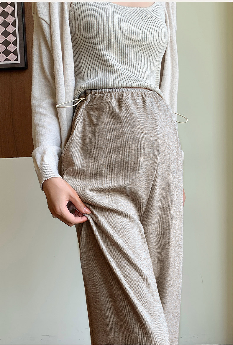 Maternity Pants for Spring and Autumn, Wide-Leg Pants for Outdoor Wear, Fleece-Lined and Thickened, Do Not Tighten on the Belly during Pregnancy, — 23