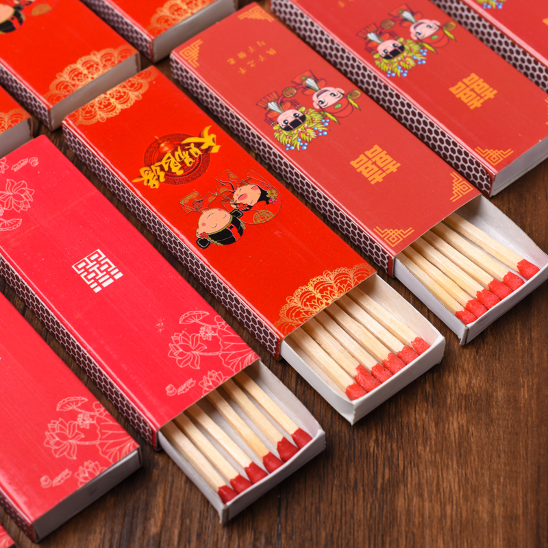 Matches Old-fashioned Double Wedding Red Head LightIng Cigarette Wedding Wedding Wedding Wedding Ceremony Celebration Birthday Moving Housewarming