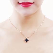 【凤灿】幸运四叶草锁骨链女