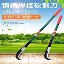 German quality grinding-free extended handle hatchet agricultural manganese steel machete for cutting firewood tree felling knife sickle lawn mower