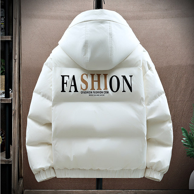 Winter cotton coat men's hooded thickened loose trendy youth down cotton coat trendy brand workwear cotton jacket warm jacket