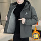 Winter Hooded Fleece Parka Men's Workwear Thickened Warm Cotton Jacket Trendy Casual Windbreaker Cotton Coat