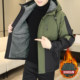 Winter Youth Fleece-Lined Thickened Men's Hooded Jacket, Hong Kong Style Trendy Versatile Loose-Fitting Student Warm and Cold-Proof Coat