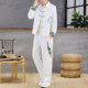 Autumn New Chinese Style Lapel Jacket Suit for Men, High-End Trendy Casual Cool Fashion Long Pants Two-Piece Set