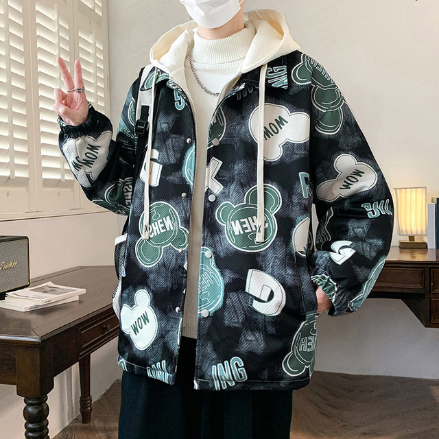 Fleece-Lined Thick Hooded Jacket for Men, New Winter Trendy Brand, Cool and Stylish Coat, Warm Parka