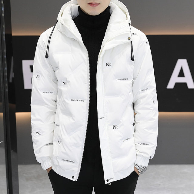 2024 Winter New Men's Short down Jacket with Hood, Lightweight and Warm, White Duck Down, Trendy Brand, Casual and Stylish Coat