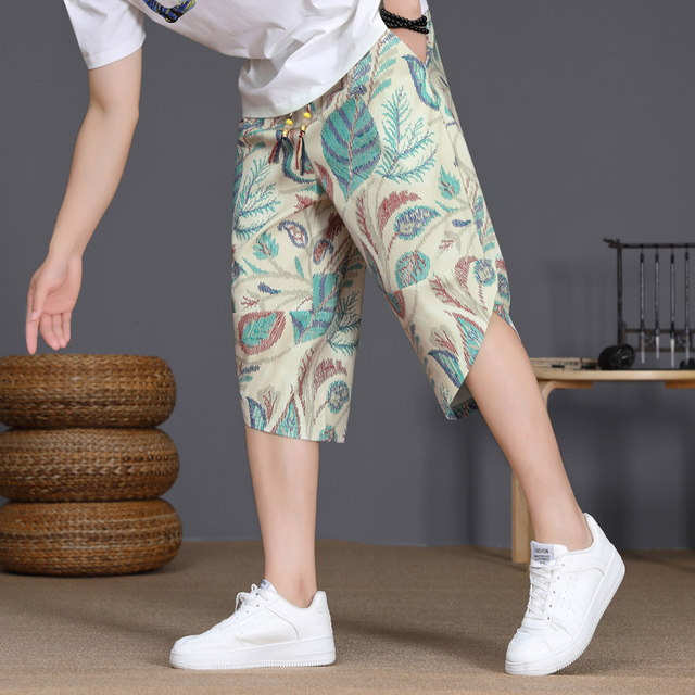 Casual Men's Summer Ice Silk Thin Breathable Sports Shorts, Stylish Youth Straight-Leg Pants