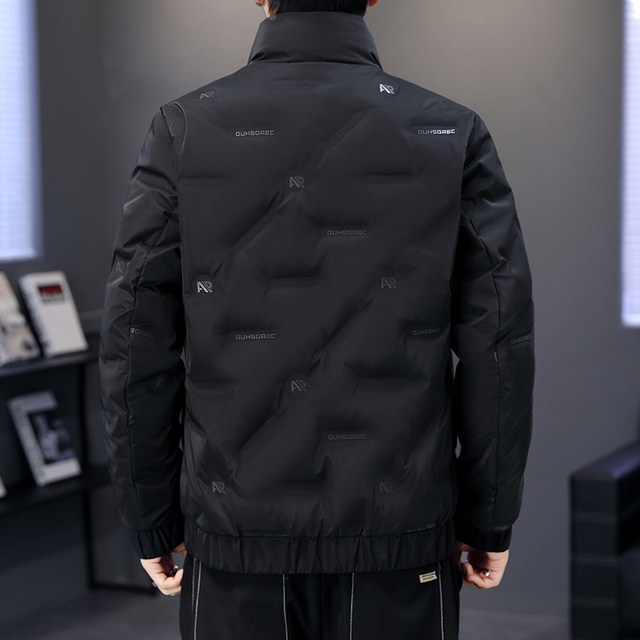 Stand Collar down Jacket for Men 2025 New Trendy Stylish Lightweight Warm Winter White Duck down Slim Short Coat