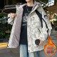 Winter Fleece-Lined Thickened Jacket for Men and Teenagers, Stylish Hooded Jacket, Fashionable Casual Warm Parka Cotton Coat