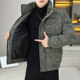 Winter Cotton Jacket for Men with Stand Collar, New Style Workwear Cotton Coat, Loose Fit, Trendy, Thickened, Warm, High-End down Cotton Clothing